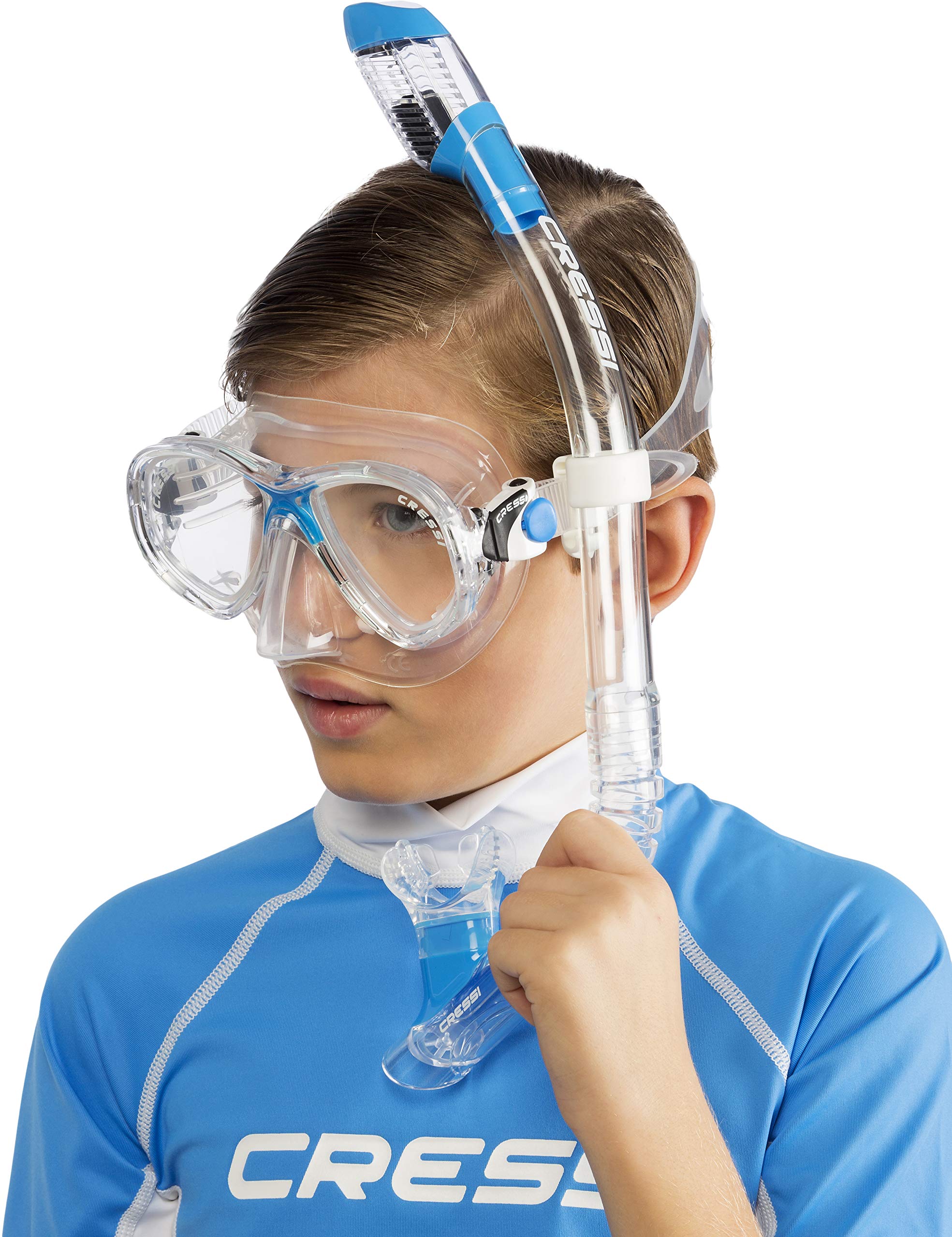 Cressi Kit De Buceo - Máscara De Apnea Y Snorkel Seco | F1