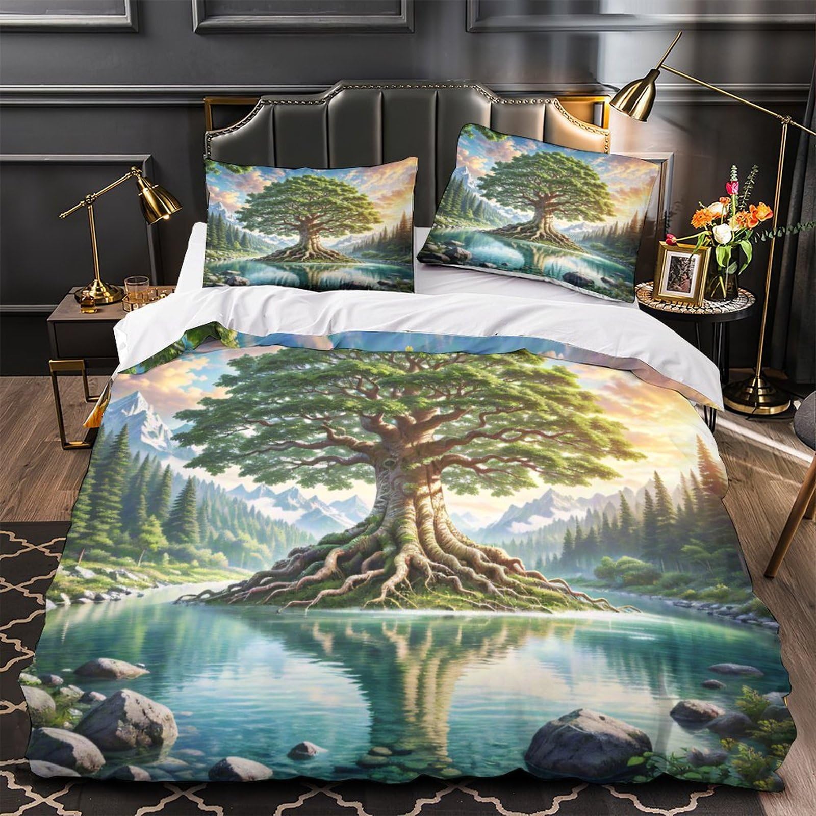 Housse de couette notes musicales super king pour chambre d'ado dynamique