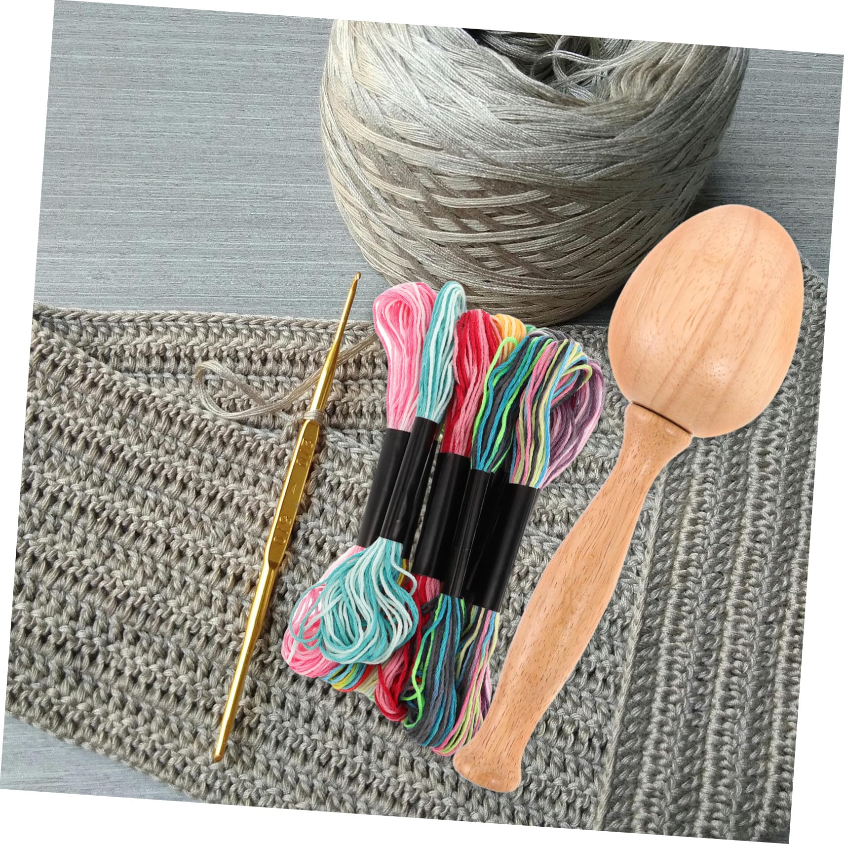 Kit de Zurcido Forma de Huevo para Principiantes y Expertos | 1 Juego, Madera Plástico Metal, Almacenamiento de Aguja, Reparación de Daños en Lana y Vaqueros Color Aleatorio