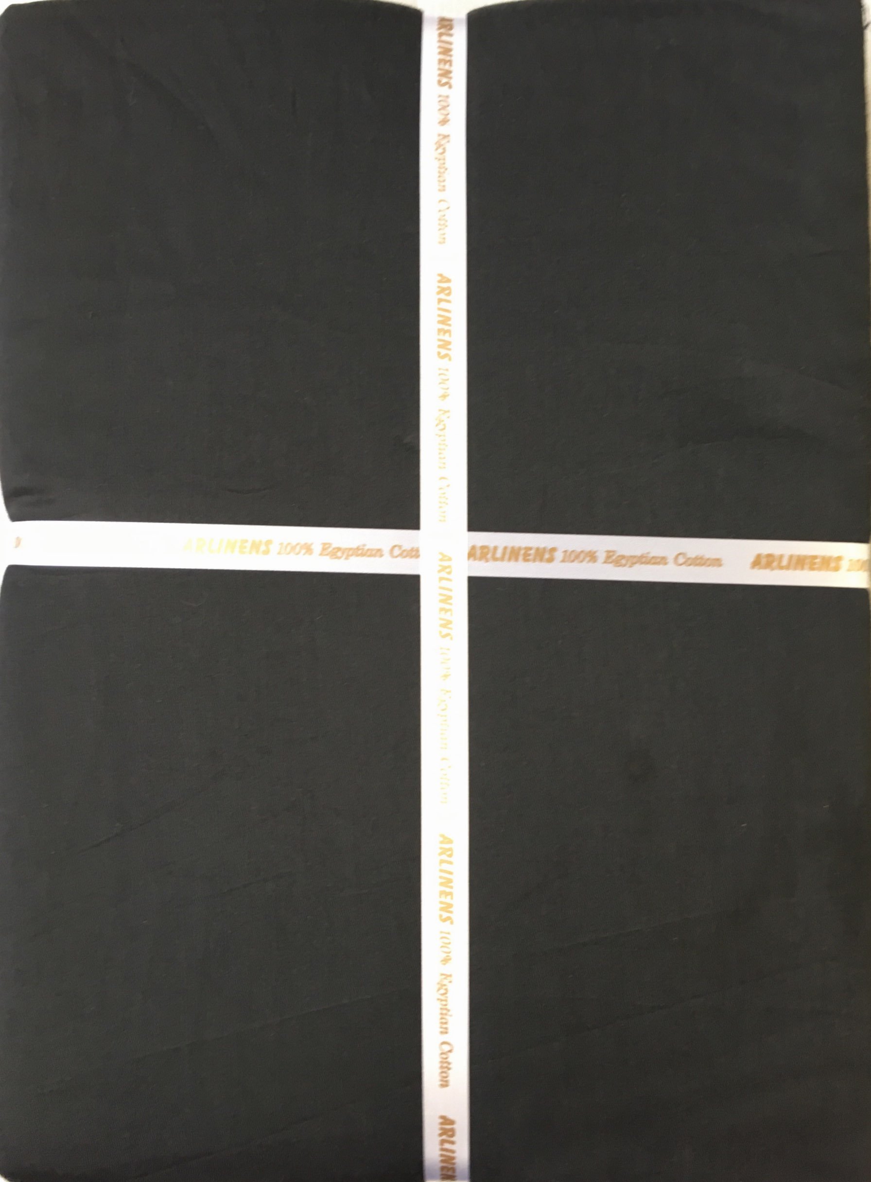 AR ARLinens Hotely Quality 100% Egyptian Cotton T200 Percale Fitted Sheets available in following Colors and Sizes (KING, BLACK)