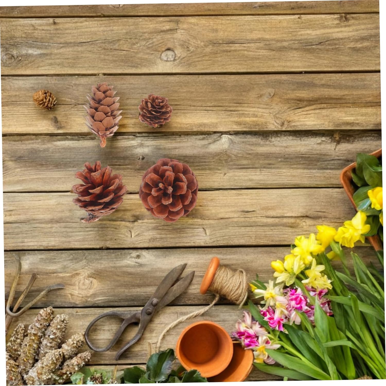 VILLCASE 150Pcs DIY Craft Kit for Home Decor Versatile Vase Fillers for Holiday Parties Thanksgiving Seasonal Decorations Unique Rustic Elements