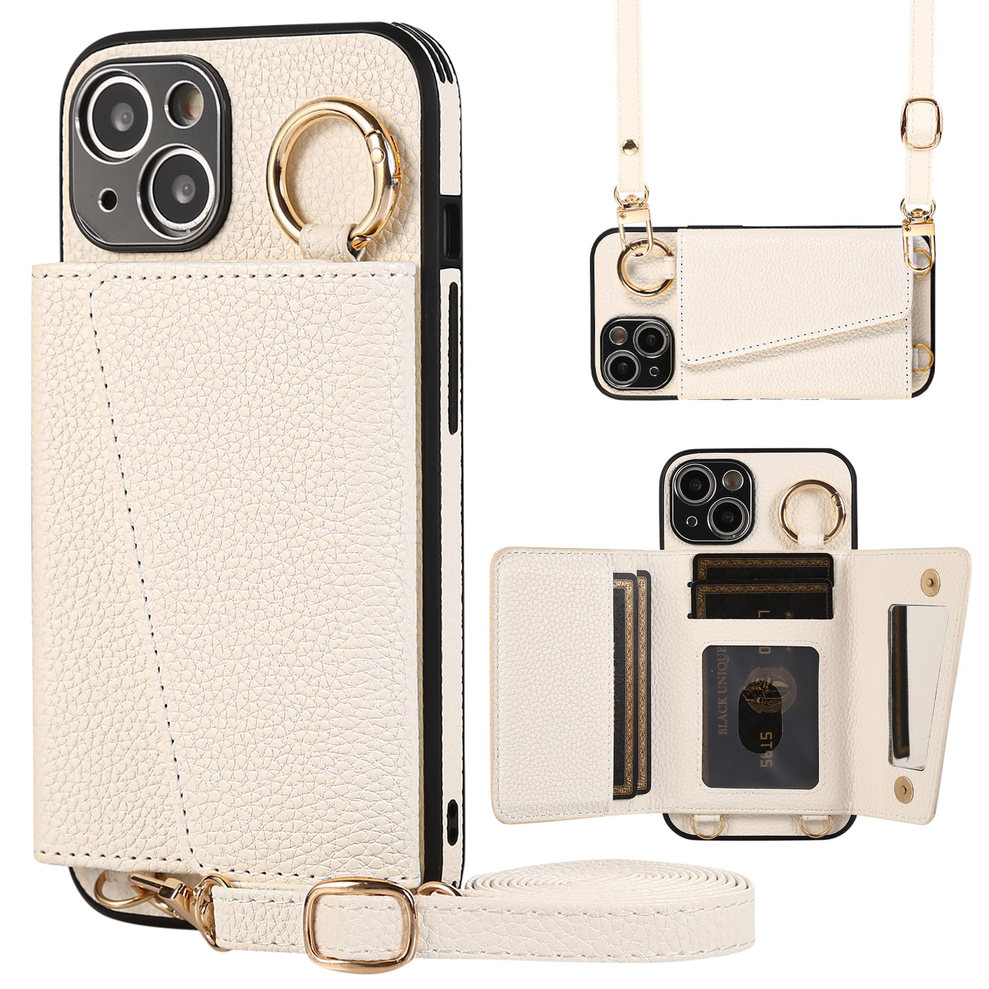 Amazon.co.jp: TENSIK iPhone 15 用の ケース 手帳型 肩掛け