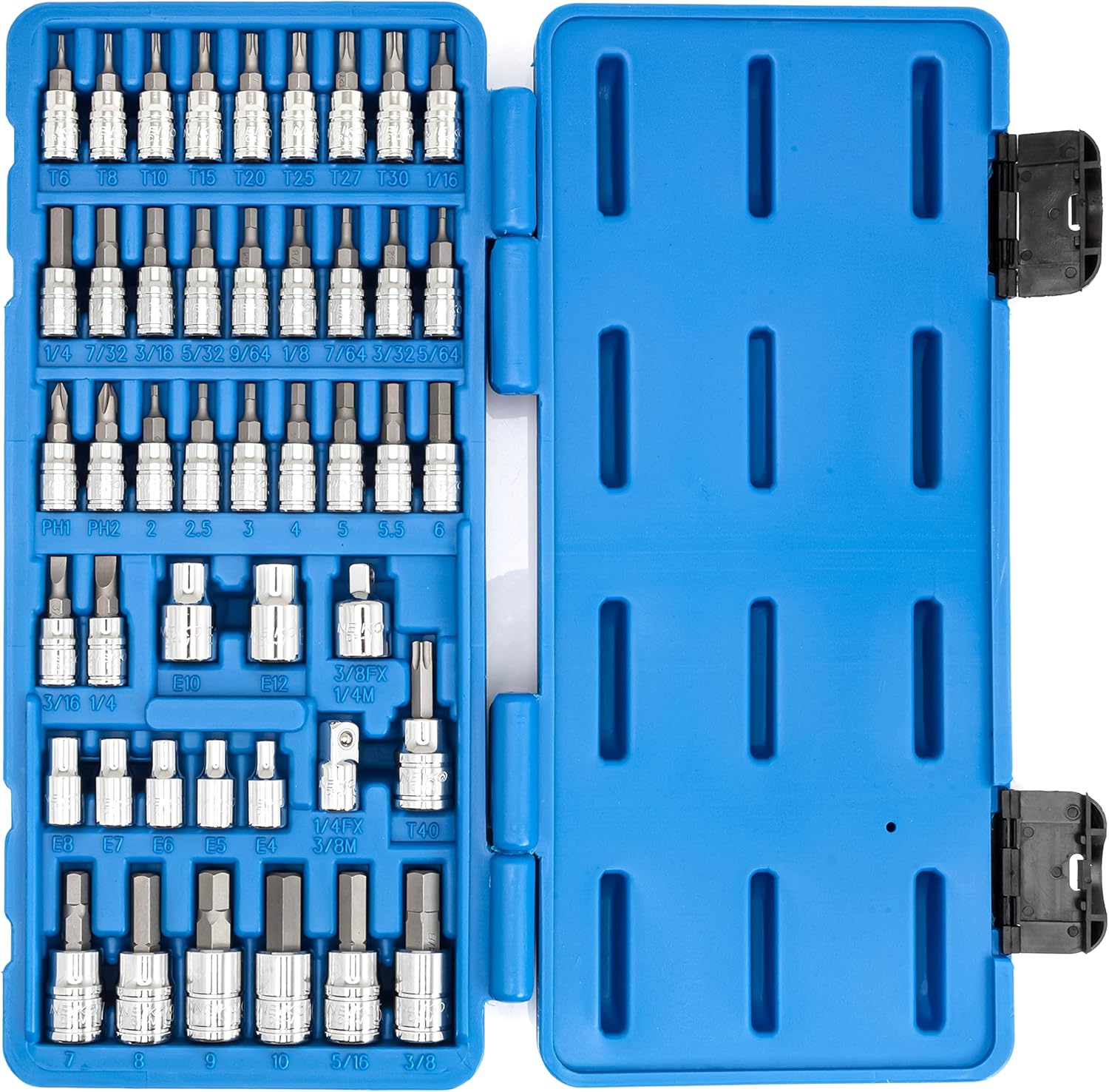 NEIKO 01145A Master Combination Bit Socket Set, 45 Piece Master Socket