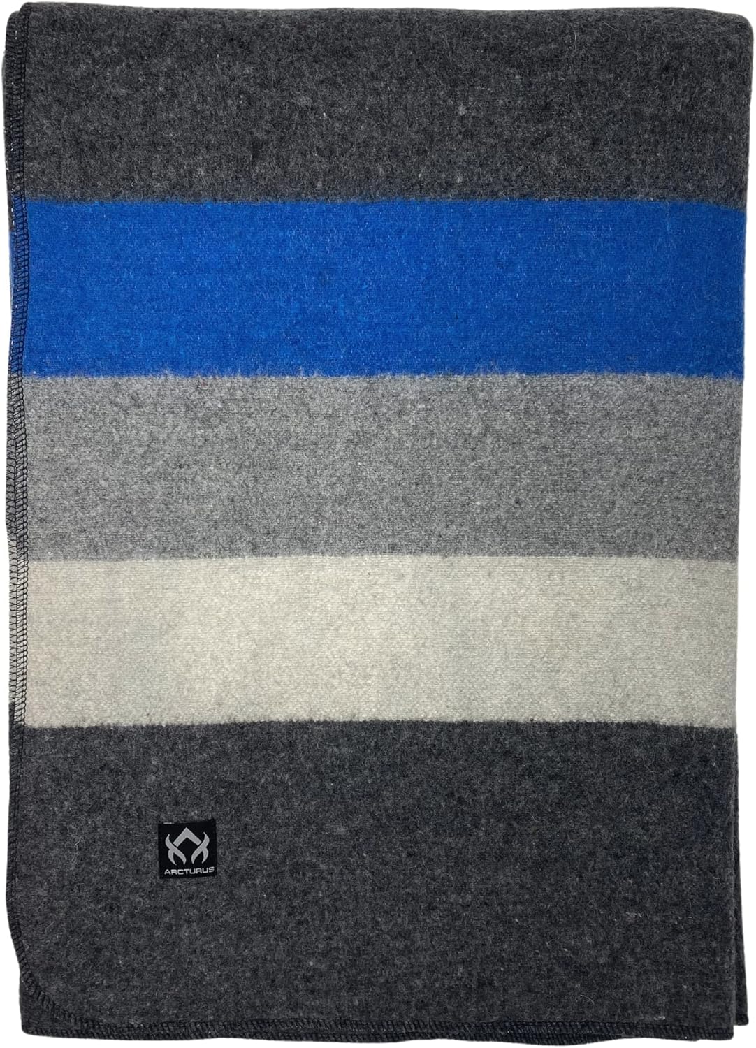 Arcturus Rainier Wool Blanket - 4.5lbs Warm, Heavy, Washable, Large | Great for Camping, Outdoors, Survival & Emergency Kits (White Blue Gray) : Sports & Outdoors