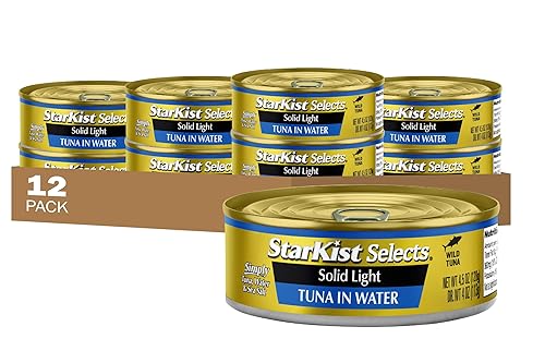 StarKist Selects - Atún claro sólido en lata de agua, atún en agua, 4.5 onzas (paquete de 12)