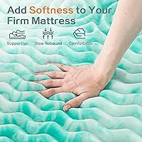 Vista 19 de SINWEEK Cubrecolchón de 1.5 pulgadas, cubrecolchón de espuma viscoelástica de 5 zonas, alivia la presión, almohadilla suave para colchón