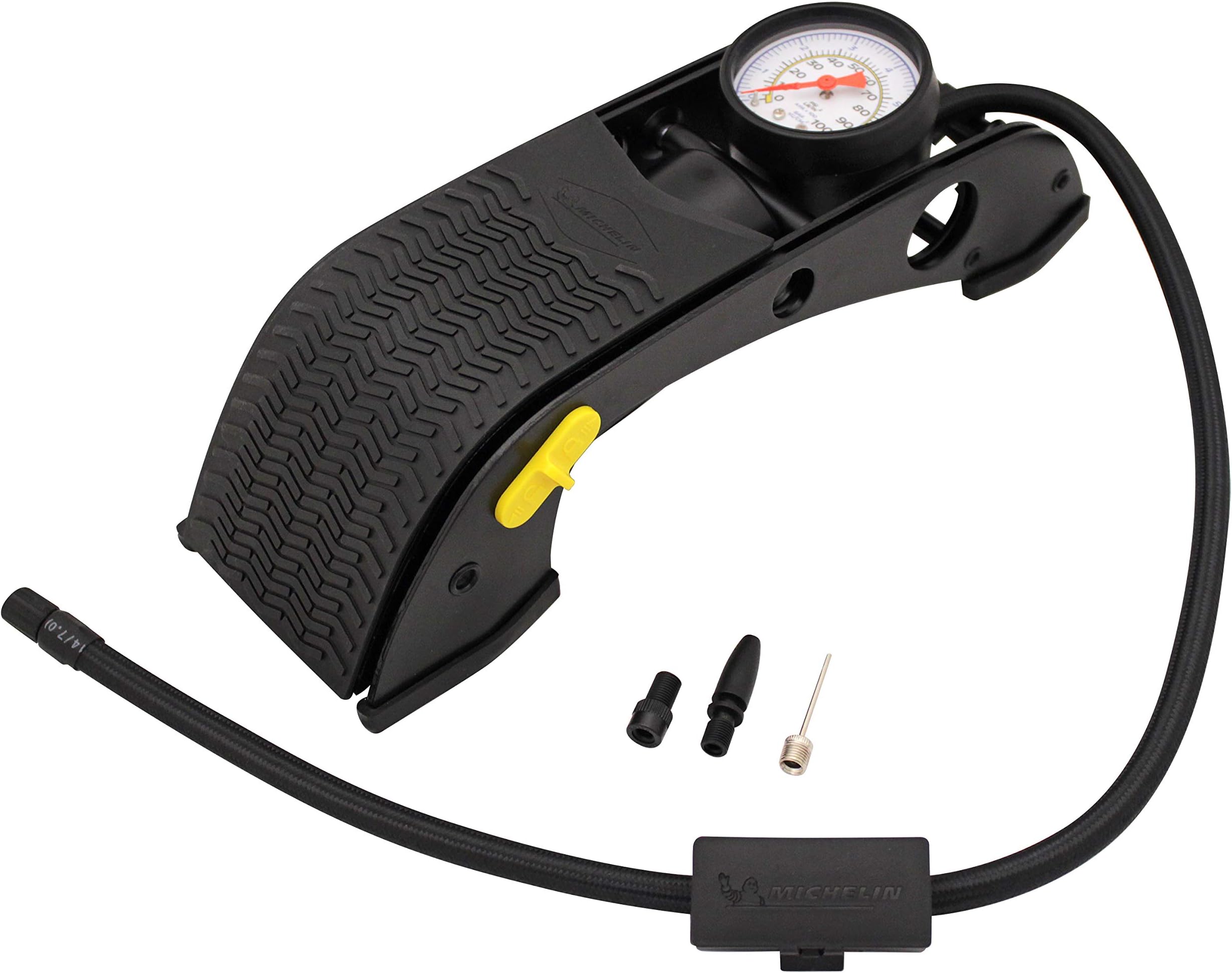 Draper DoubleCylinder Foot Pump with Pressure Gauge & Accessories