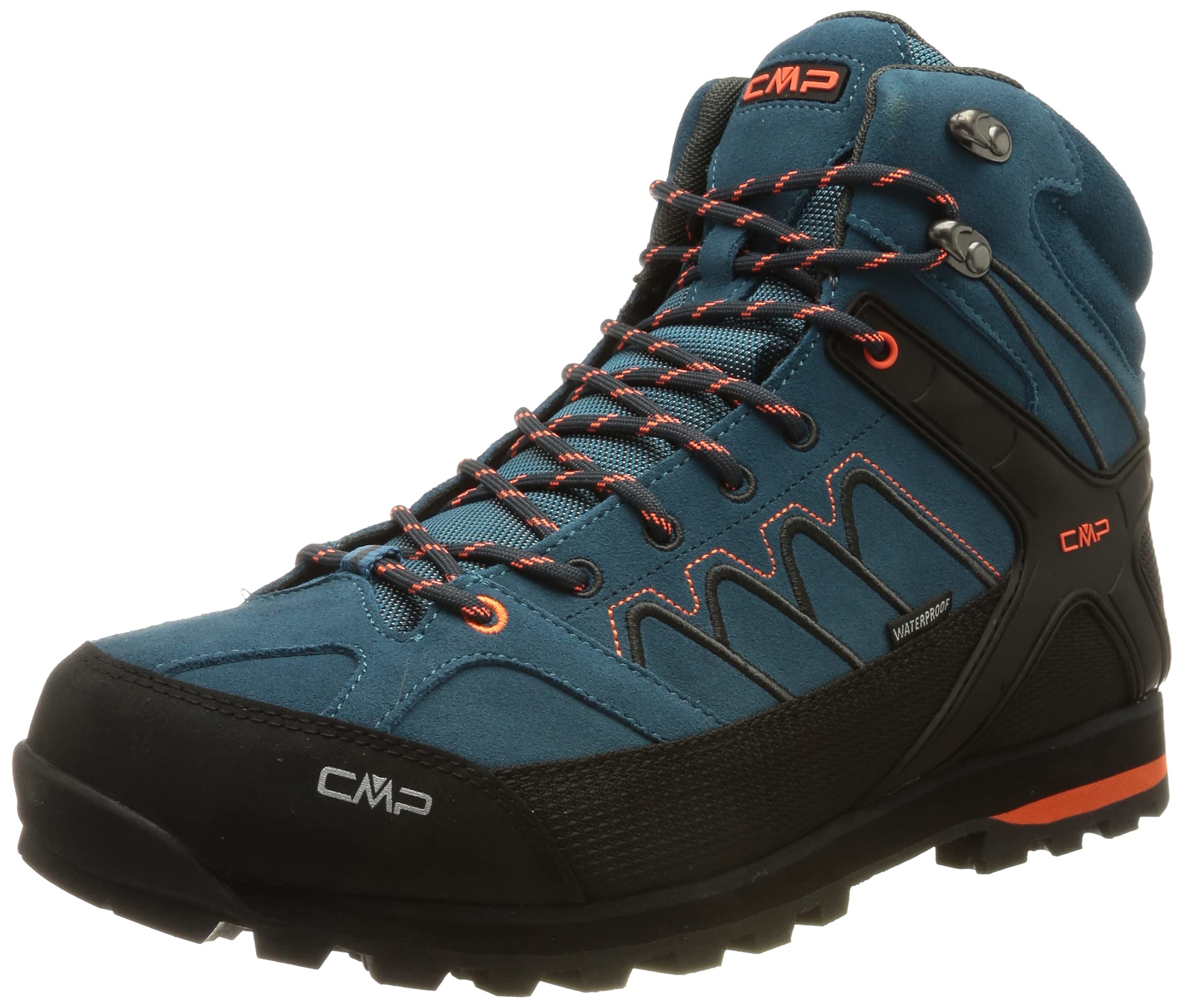 CMP Men's Moon Mid Shoes Wp Trekking Shoes, Blue Anthracite Deep Lake Antracite, 12 Men