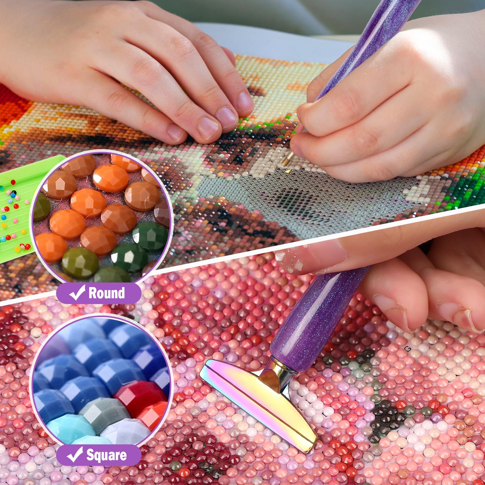 Stylos Peinture Diamant Papasgix - 14 Pièces Avec Accessoires