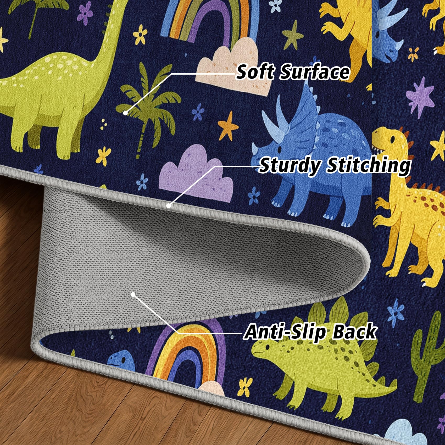 Teppich Dinosaurier Teppiche Schlafzimmer 100x150 Dino Tier Kinder