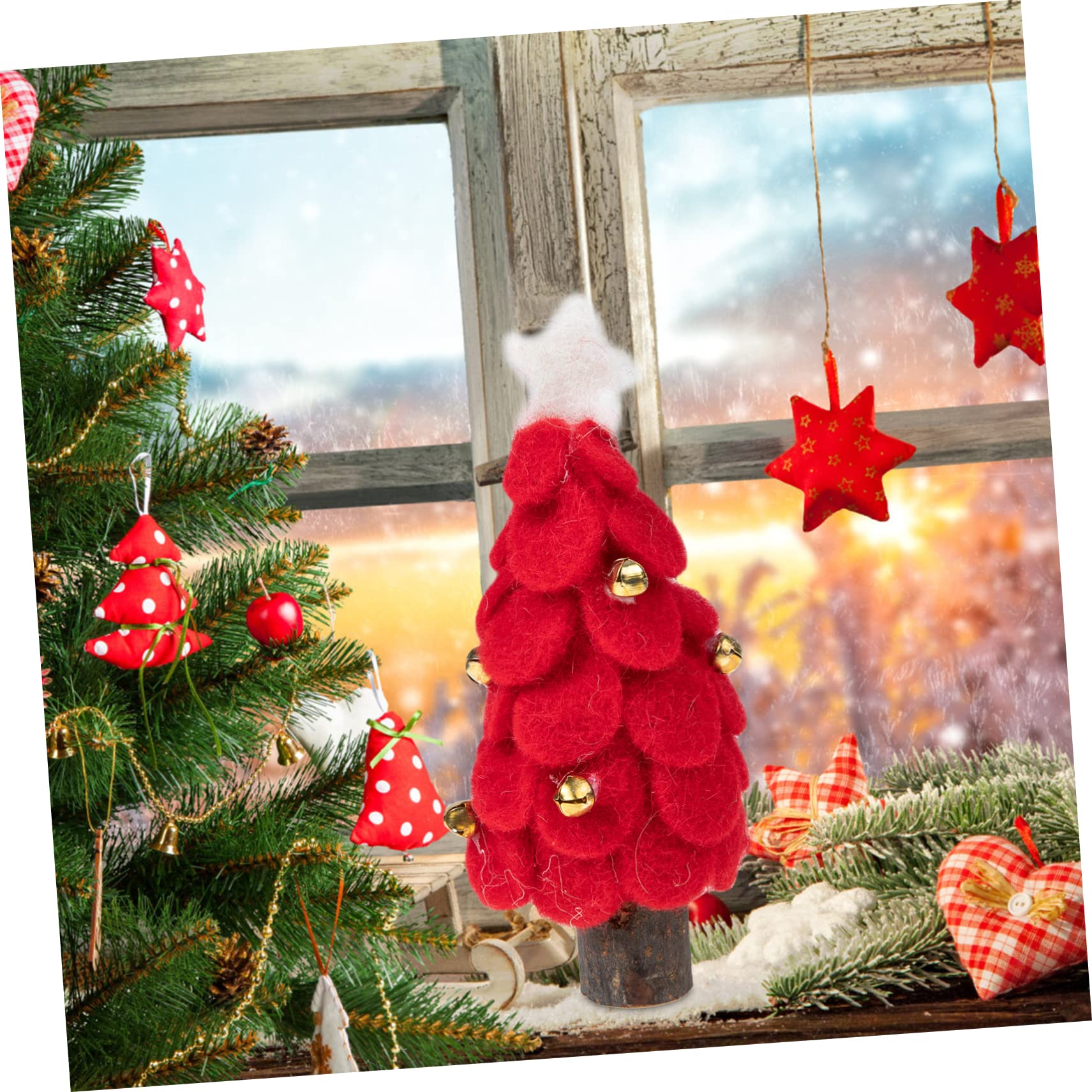 TOPBATHY 4 Pezzi Di Decorazioni Natalizie in Miniatura in Feltro Per Lalbero Di Natale Per Decorazioni Da Festa