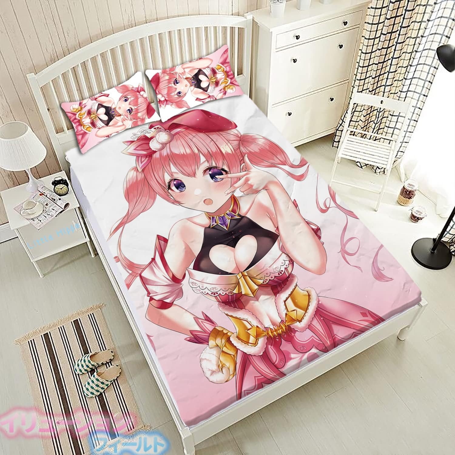 イリュージョンフィールド プリンセスコネクト Re Dive プリコネ ツムギ 繭宮 つむぎ まゆみや つむぎ 寝具 3点セット 大判毛布 0cm 150cm 1枚 抱き枕 40cm 60cm 2個 ブランケット フランネル タオルケット シーツ 2wayトリコット 両面プリント 抱き