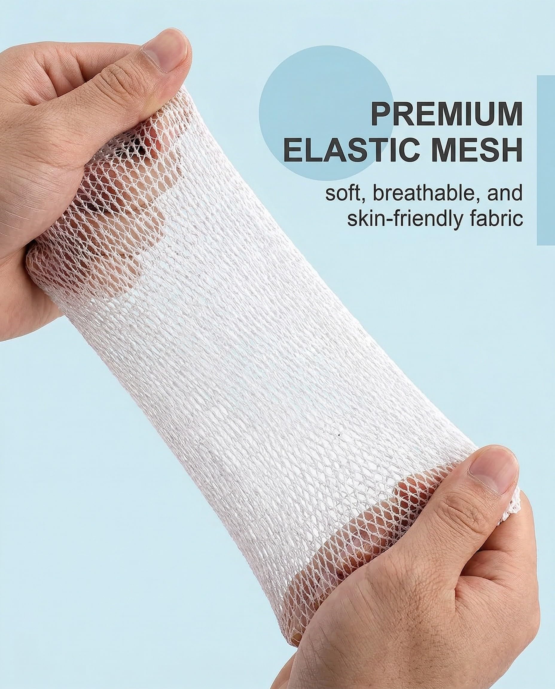 1 Pieza Vendaje tubular elástico, vendaje de red, venda elastica adhesiva, vendaje de manguera de malla transpirable, para la retención del vendaje de heridas