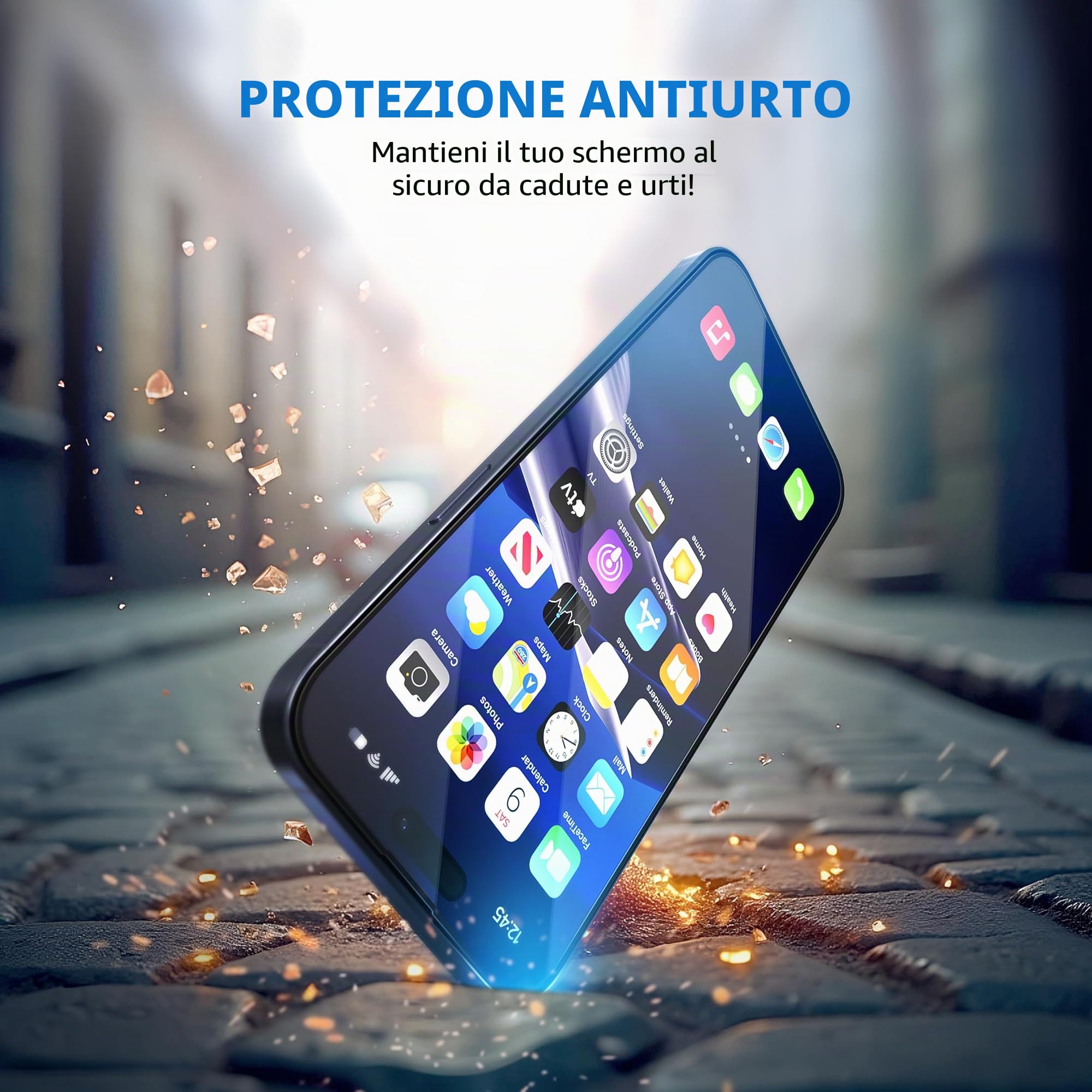 Deppa |2 Pezzi| Pellicola Privacy per iPhone 17 Pro (6,3") con Kit di Installazione Facile | Anti-Polvere e Anti-Bolle | Vetro Temperato Anti-Spia, Ultra Resistente, Copertura Totale, Anti-Graffi