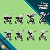 Vista 2 de Safety 1st Deluxe Grow and Go Travel System - Conjunto de cochecito y asiento de automóvil, sistema de viaje 8 en 1, capacidad de peso de 4 a 30