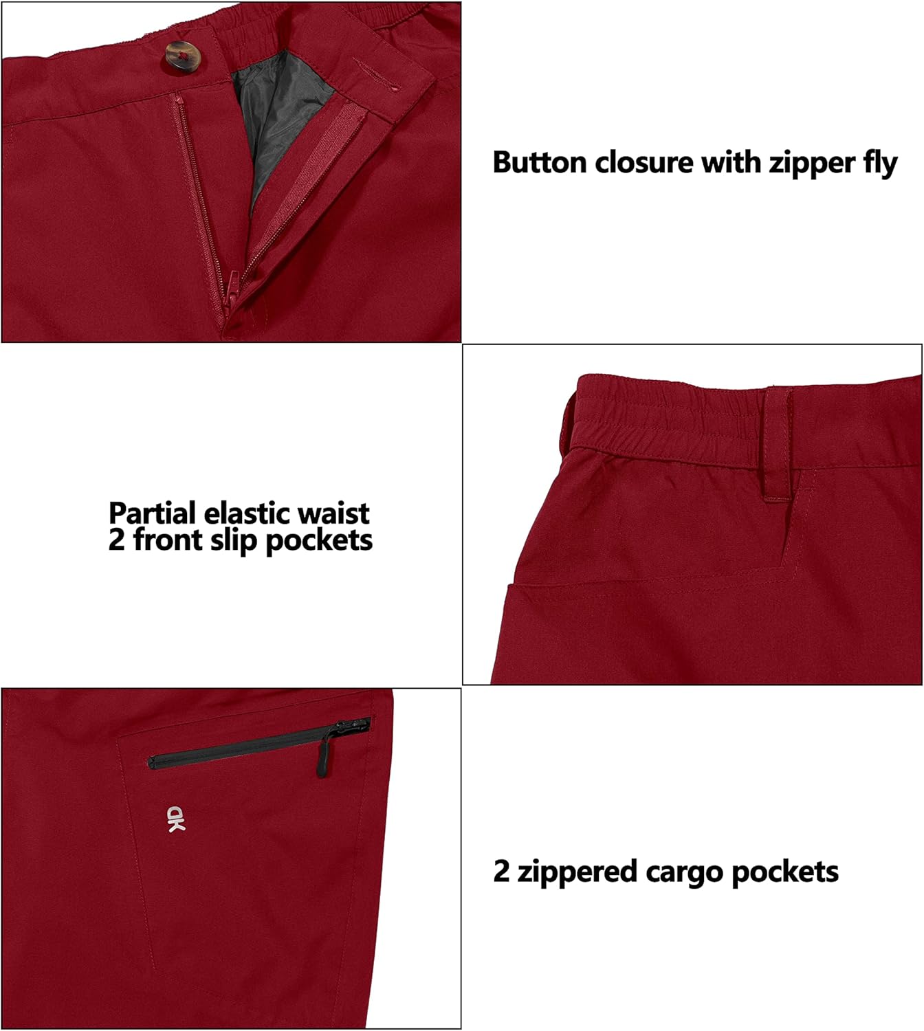 Little Donkey Andy Mens Rain Pants Waterproof Lightweight Breathable Rainproof Pants for Hiking Golf Fishing - Image 5