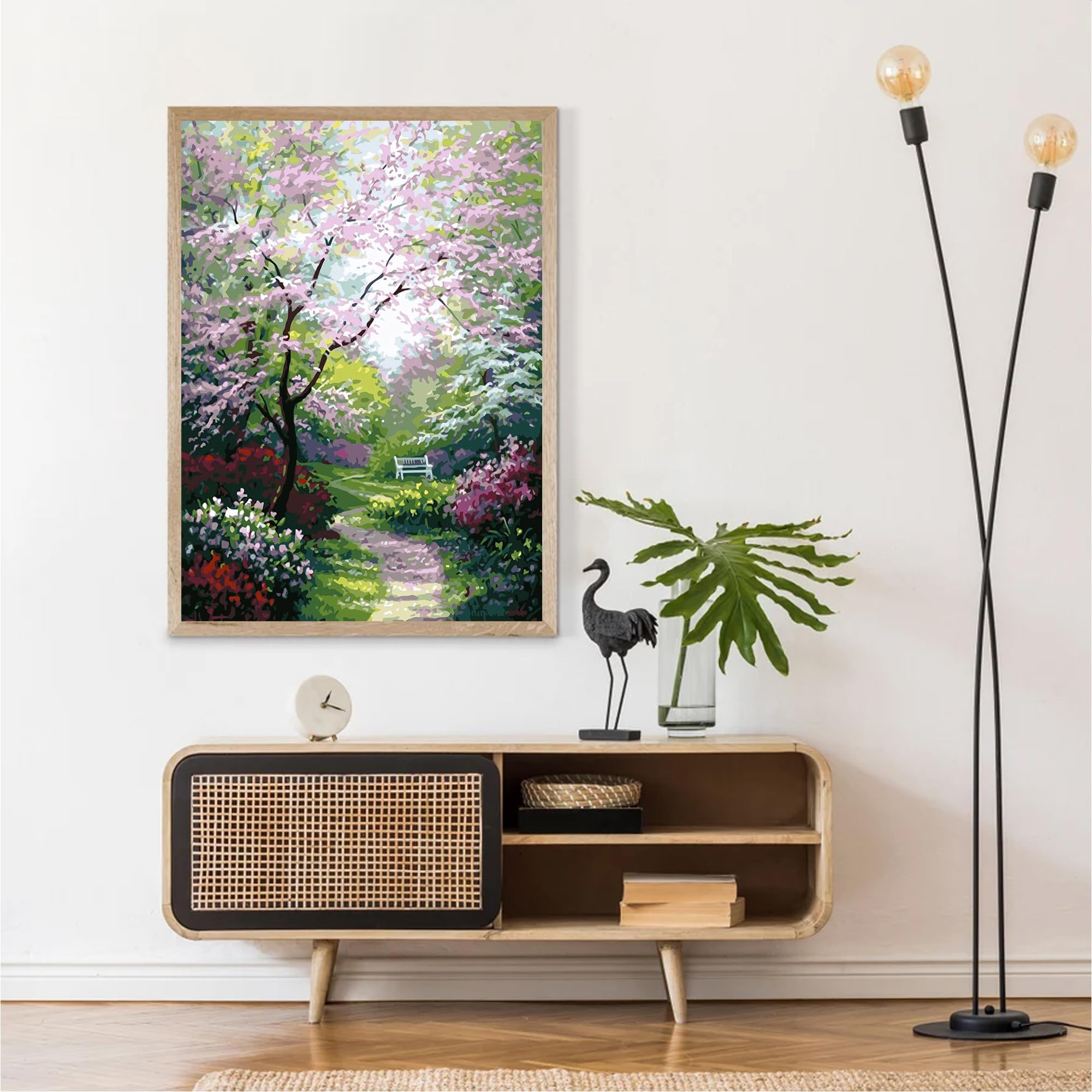 Blumen Malen Nach Zahlen Für Erwachsene & Kinder – DIY Acryl Set Auf Leinwand, Inkl. Pinsel & Farben