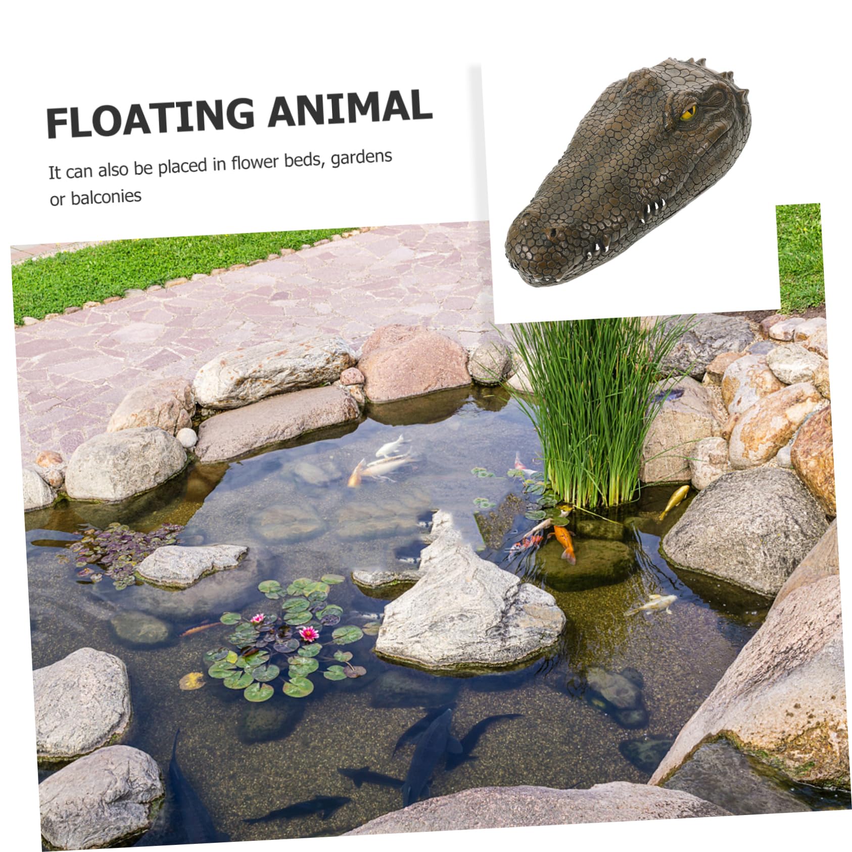 TOYANDONA Decorazione Per Acquario in Resina Testa Finta Per Giardino Ornamento Da Tavolo Per Esterni Accessorio Decorativo Sicuro e Durevole