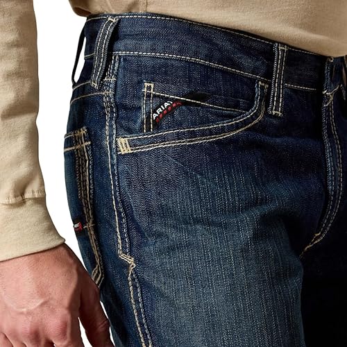 Miniatura 4 de Ariat Pantalones relajados de corte de bota de caballo de batalla índigo piedra