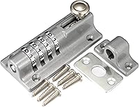 Vista 11 de Pestillo de puerta de perno deslizante, 7.8 pulgadas, de acero inoxidable sólido, resistente, para vallas, puertas de patio, garajes, dormitorios