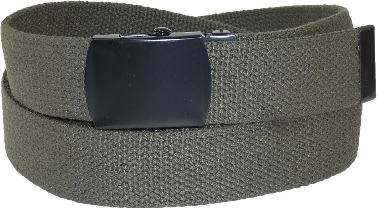 CTM Fabric Big & Tall Adjustable Belt with Black Buckle