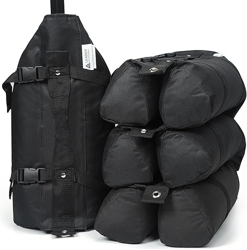 Leader Accessories Paquete de 4 bolsas de arena para toldo, 30 lbpc con gran capacidad