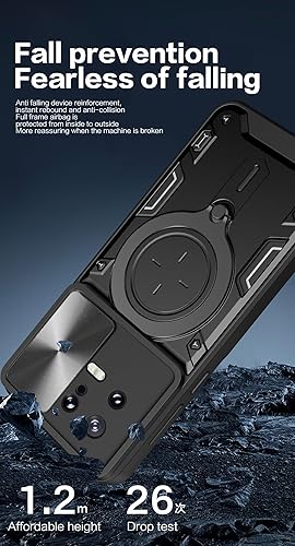 Miniatura 7 de Funda magnética compatible con Honor X7, soporte magnético para automóvil compatible con Honor Play 30 Plus Kickstand con funda deslizante para
