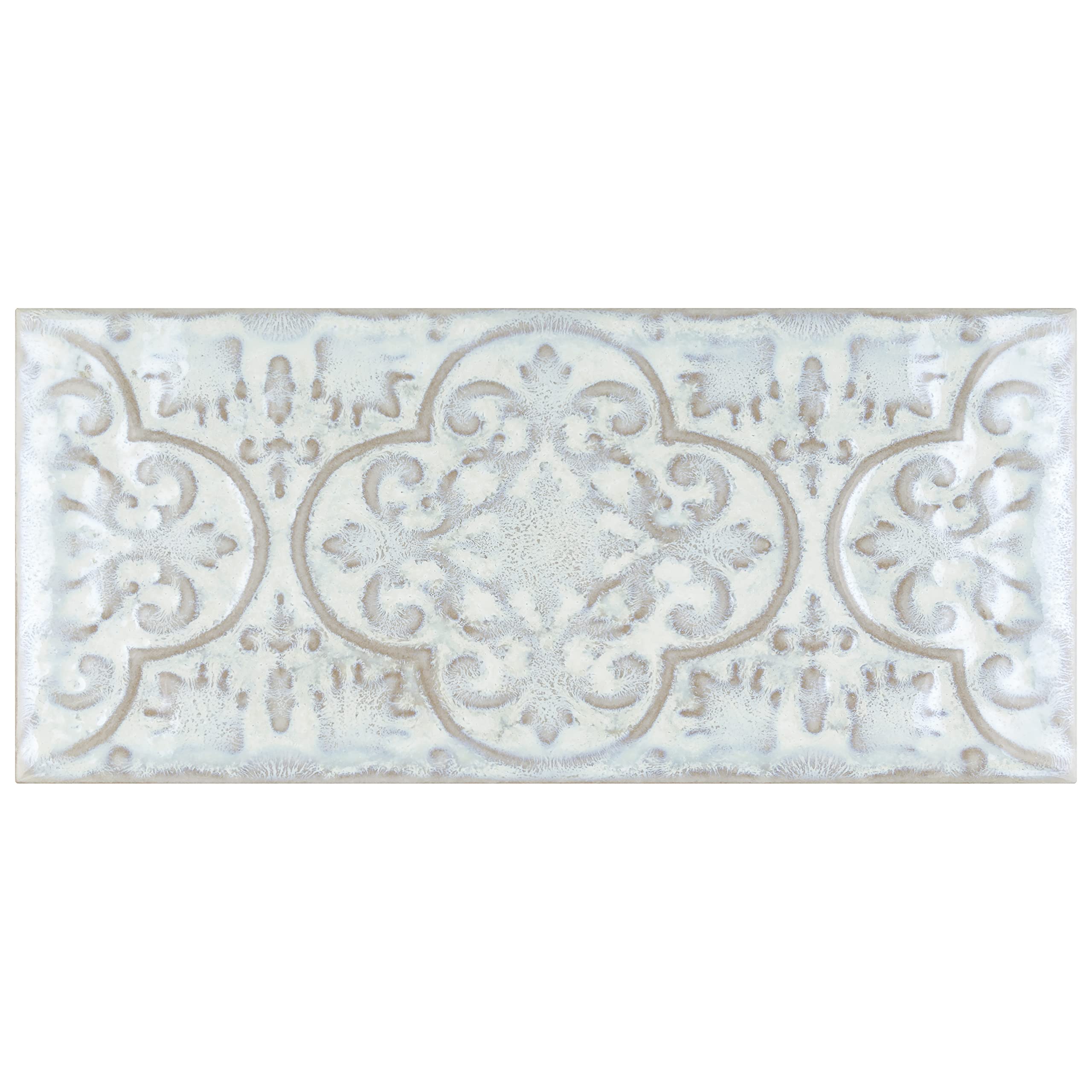 SomerTile Zurbaran Vanilla 4-1/2" x 8-7/8" Ceramic Wall Tile