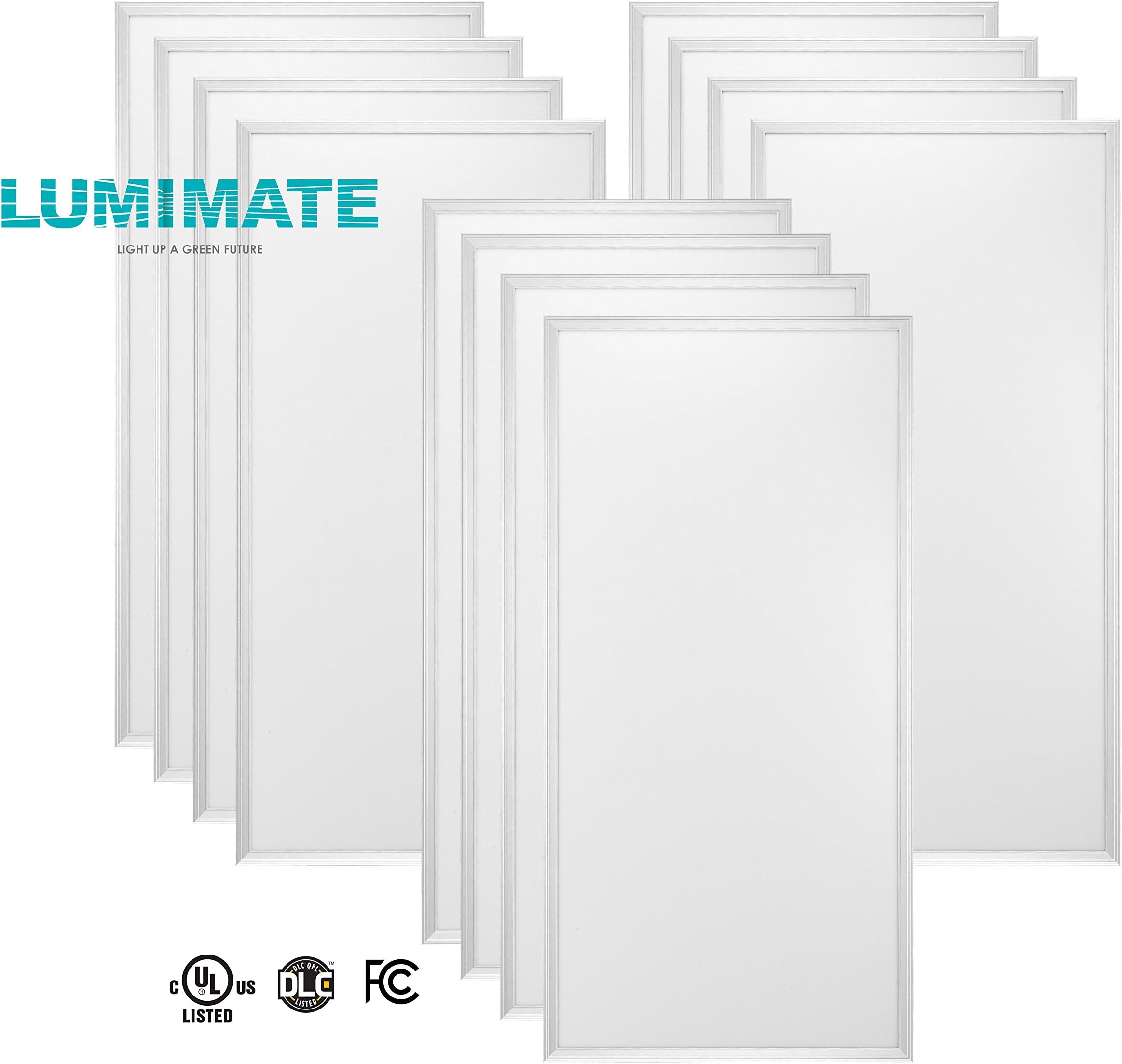 Lumimate 24×48 Inch 72w Ultra Thin Glare-Free Edge-Lit 5000k White Daylight Drop Ceiling Dimmable LED Light Panel Fixture (UL,DLC) (12-pack)