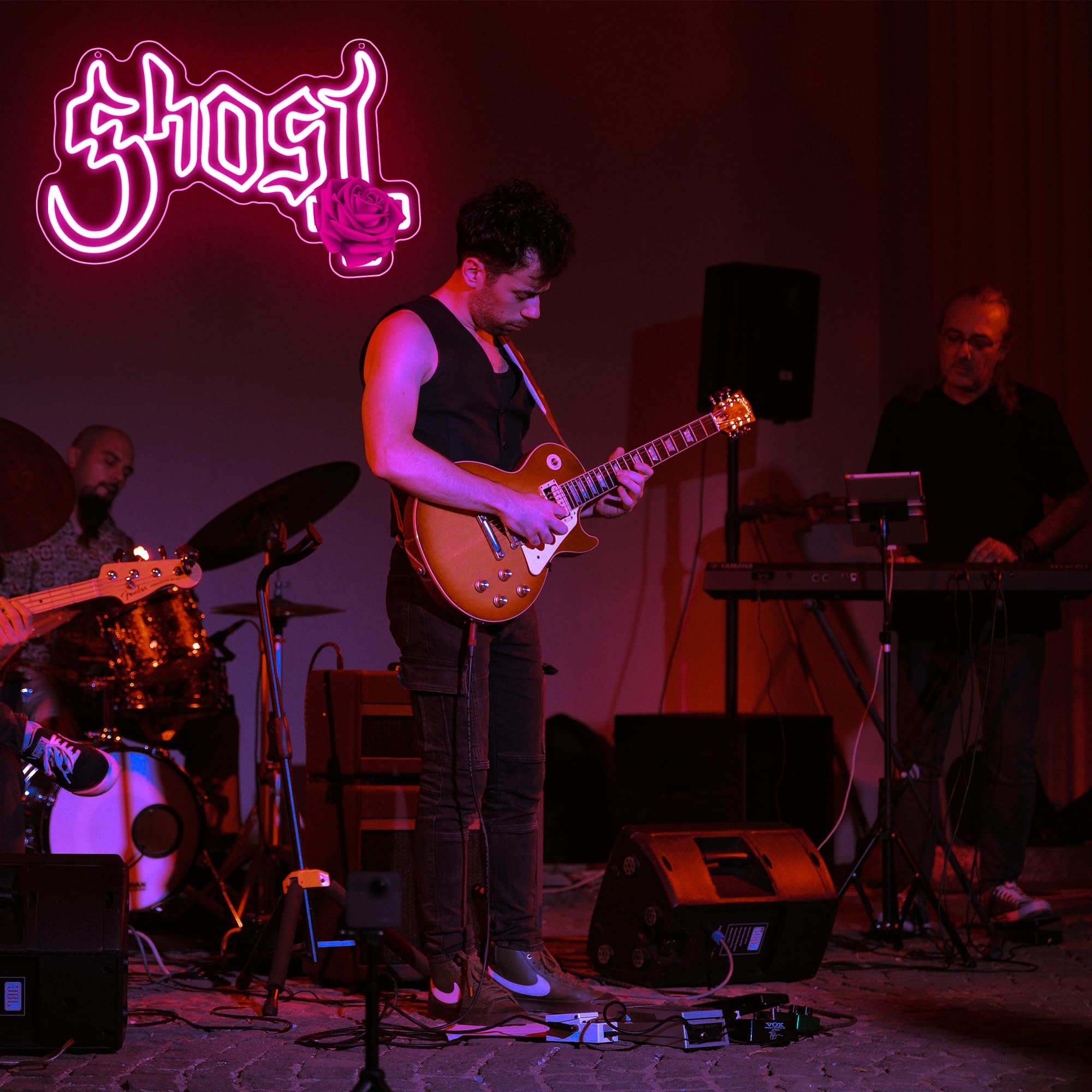 Insegna al neon gotica per decorazione da parete, dimmerabile, banda gotica a LED, per studio dal vivo, musica al neon, decorazione da parete per bar, uomo, grotta, feste, concerti, regali per uomini