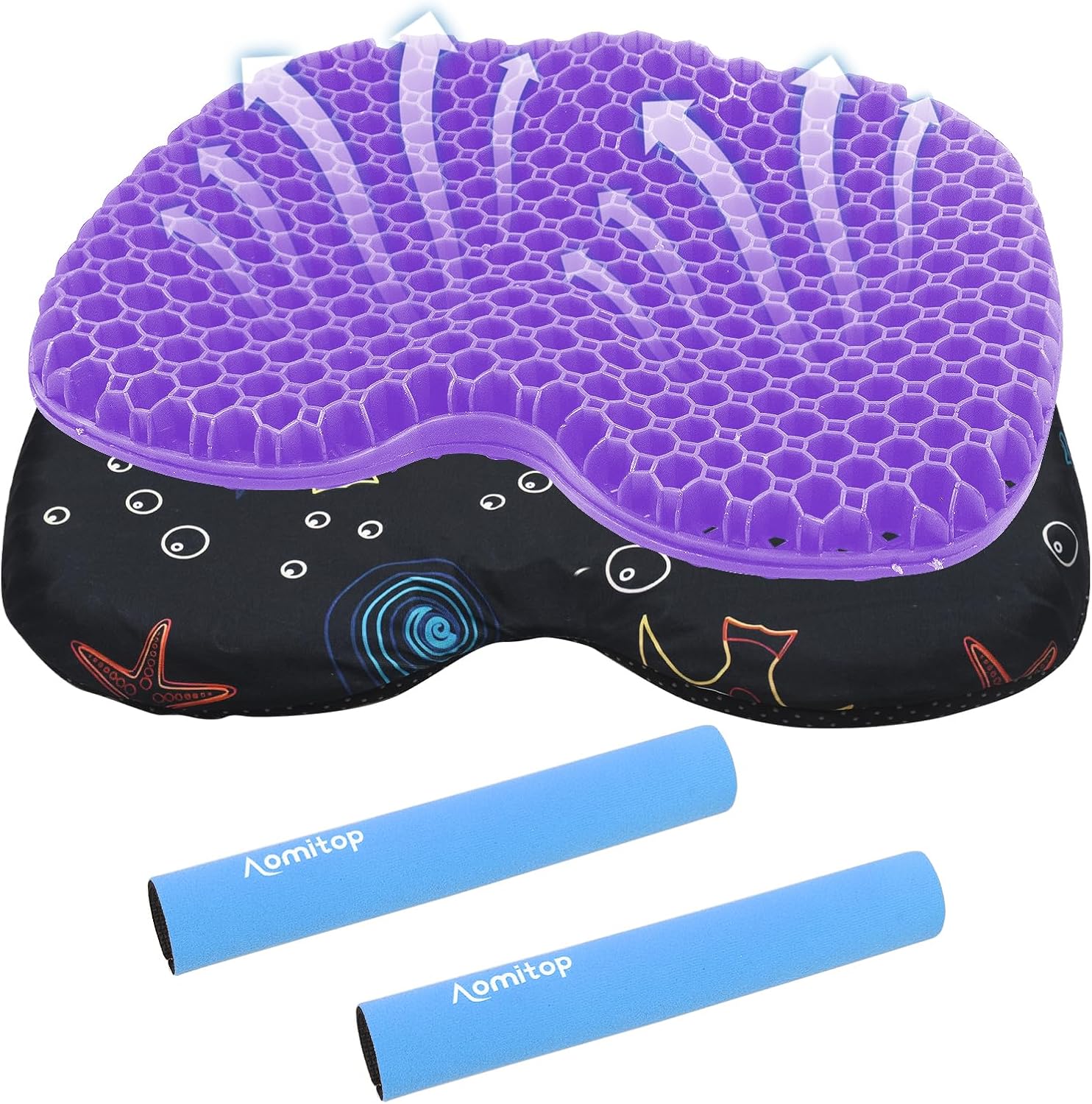 Anti-Slip Kayak Seat Cushion – Waterproof Gel Pad for Kayaking, Canoeing, and Fishing – Includes 2 Detachable Kayak Paddle Non-Slip Sleeves Anti-Slip Kayak Seat Cushion – Waterproof Gel Pad for Kayaking, Canoeing, and Fishing – Includes 2 Detachable Kayak Paddle Non-Slip Sleeves