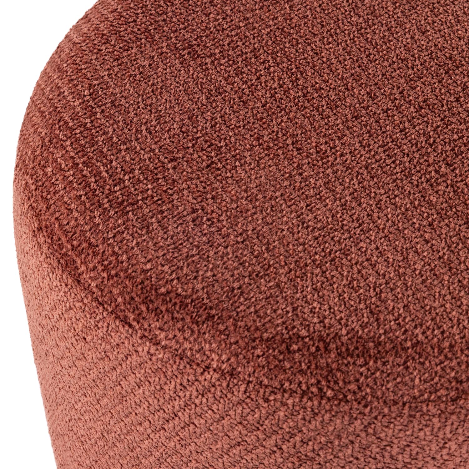 WOOOD Islen Hocker with Drehfuss Bouclé Bordeauxrot