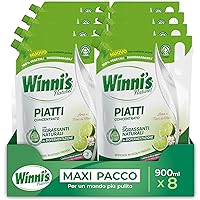 Winni's - Detersivo Piatti e Stoviglie a Mano, Lime e Fiori di Mela