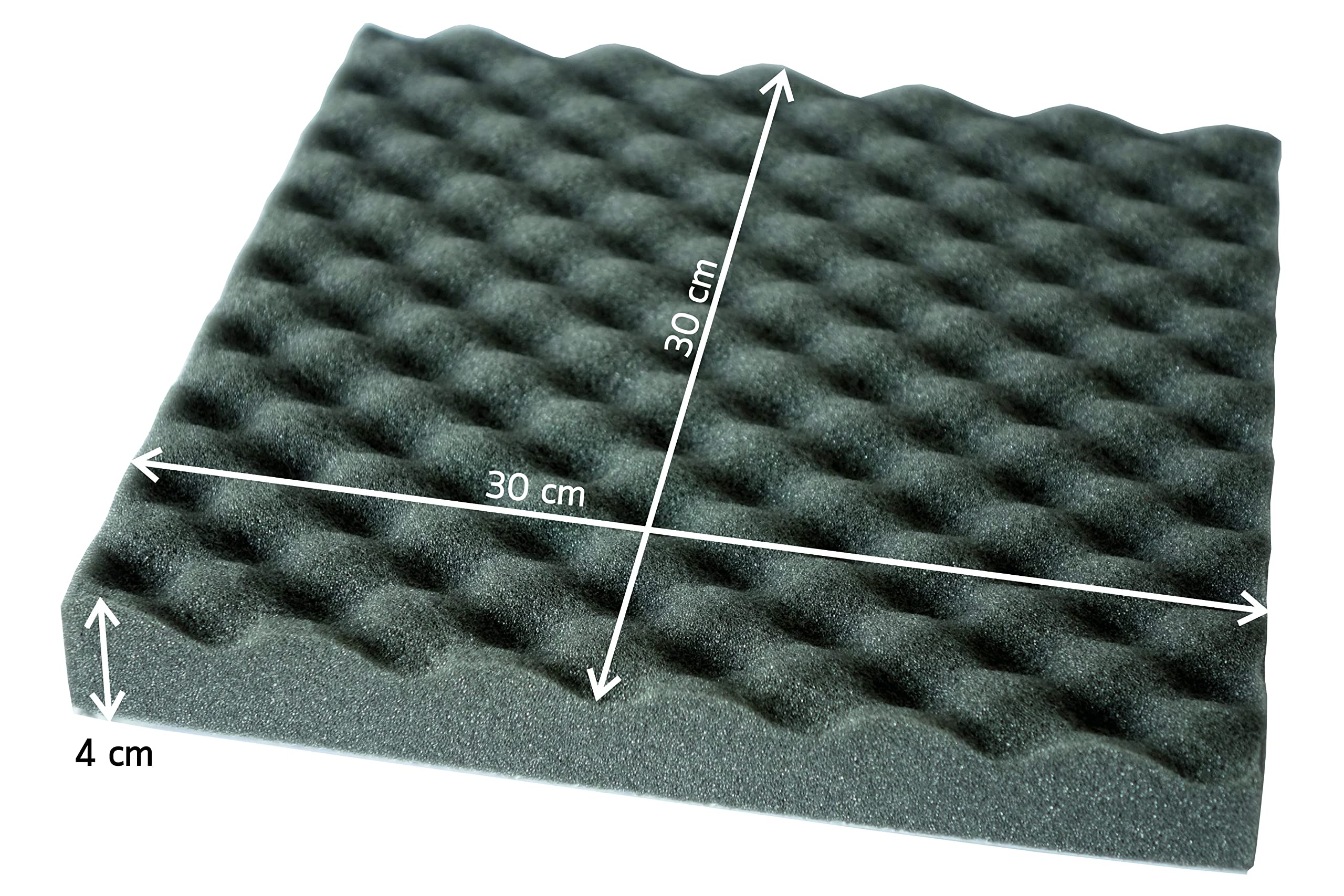 Pannelli Fonoassorbenti Adesivi Pareti | Kit 7 Pannelli Bugnati 30x30 cm, Spessore 4 cm. Insonorizzanti Isolamento Acustico per Gaming, Studi Musicali, Smartworking