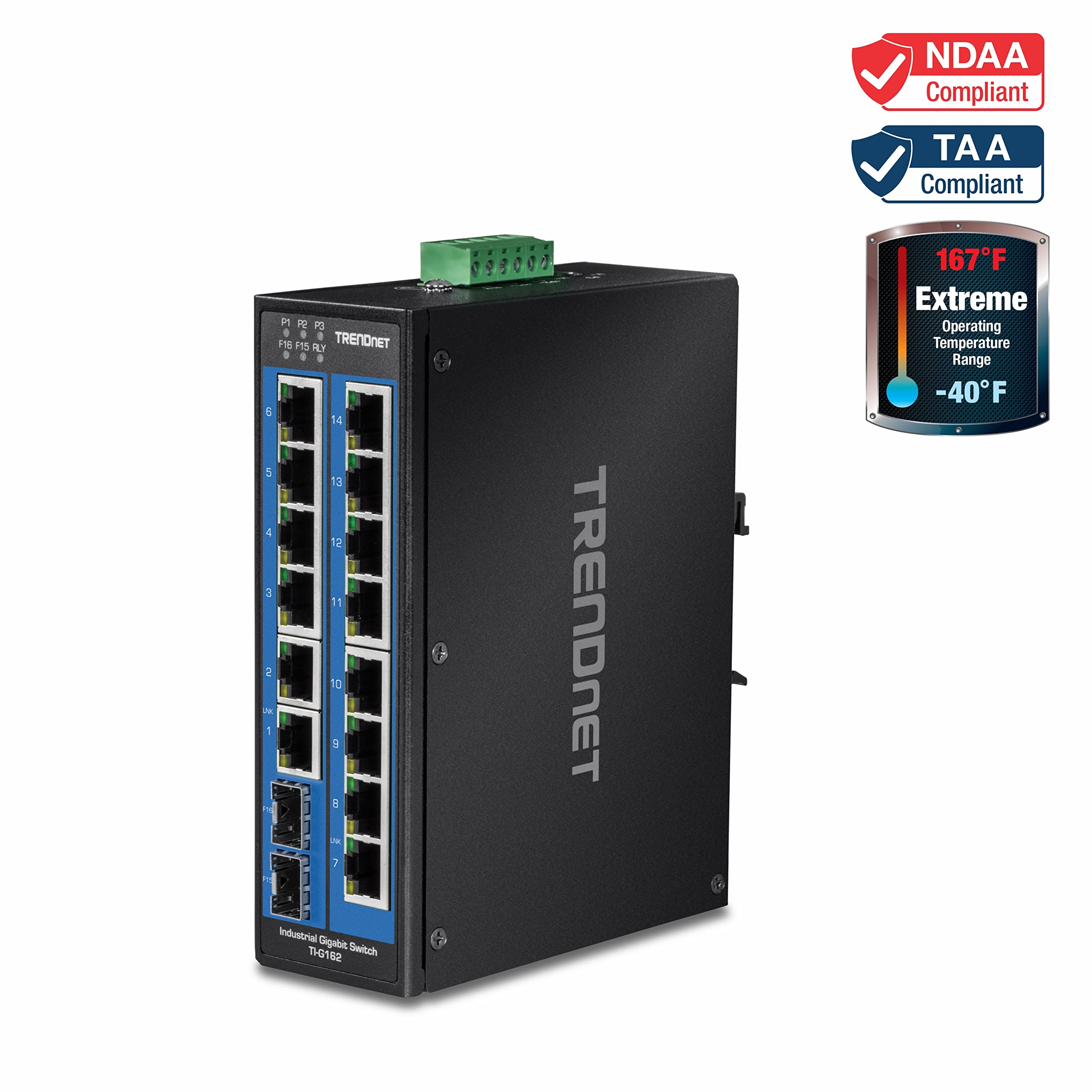 Amazon.com: TRENDnet 16-Port Hardened Industrial Unmanaged Gigabit