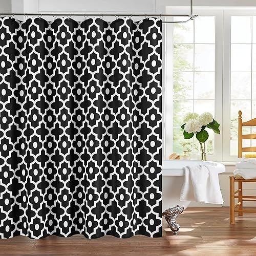 Biscaynebay - Cortinas de tela texturizada a cuadros para baño