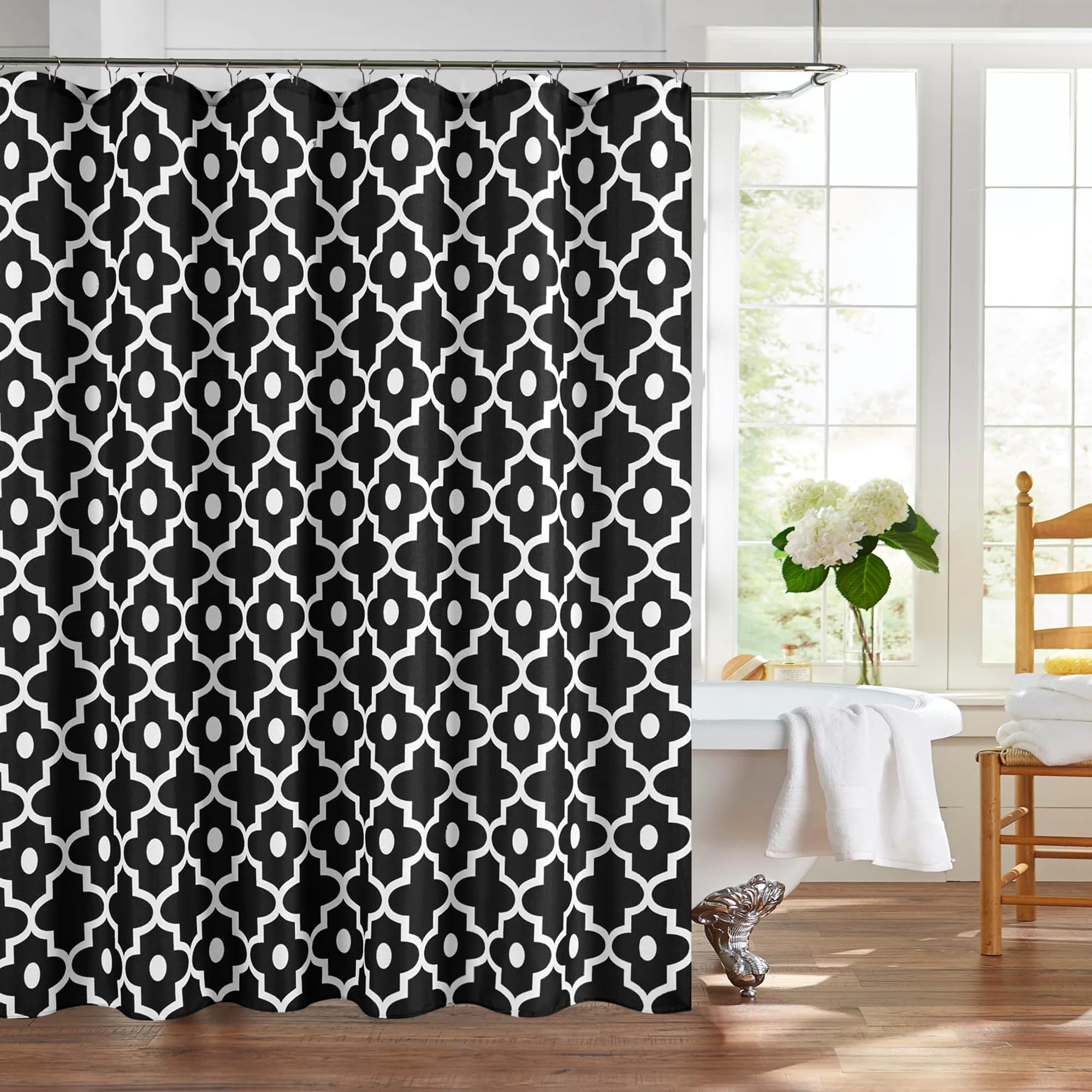 Biscaynebay Textured Fabric Shower Curtains for Bathroom 72