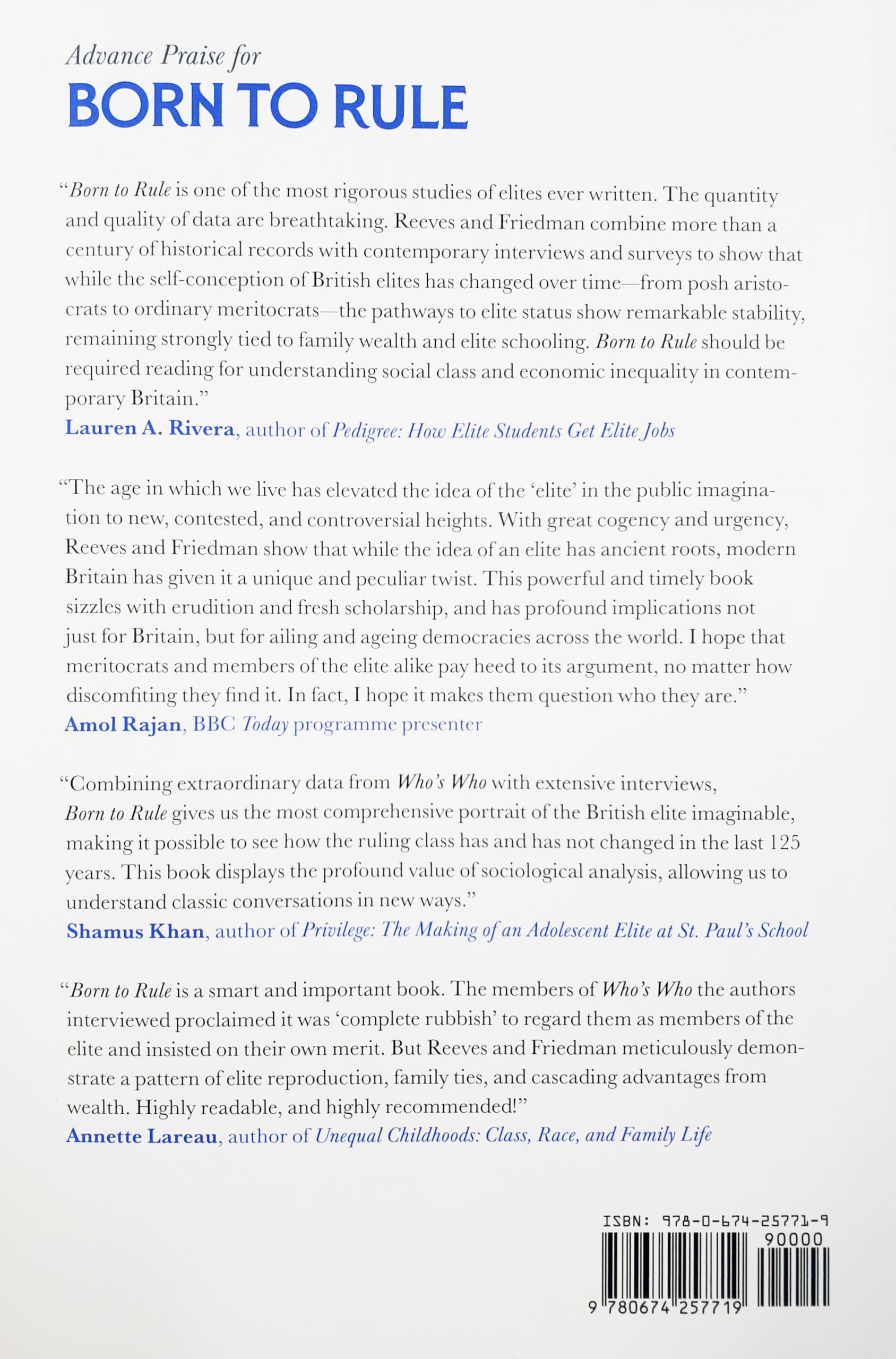 Born to Rule: The Making and Remaking of the British Elite