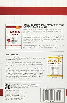 KenKen No-Ops: Sneaky 6x6s and More: Roberts, David, Miyamoto