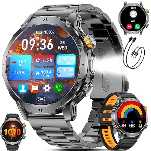 SUNKTA Orologio intelligente da uomo Militare 1000 mAh grande batteria