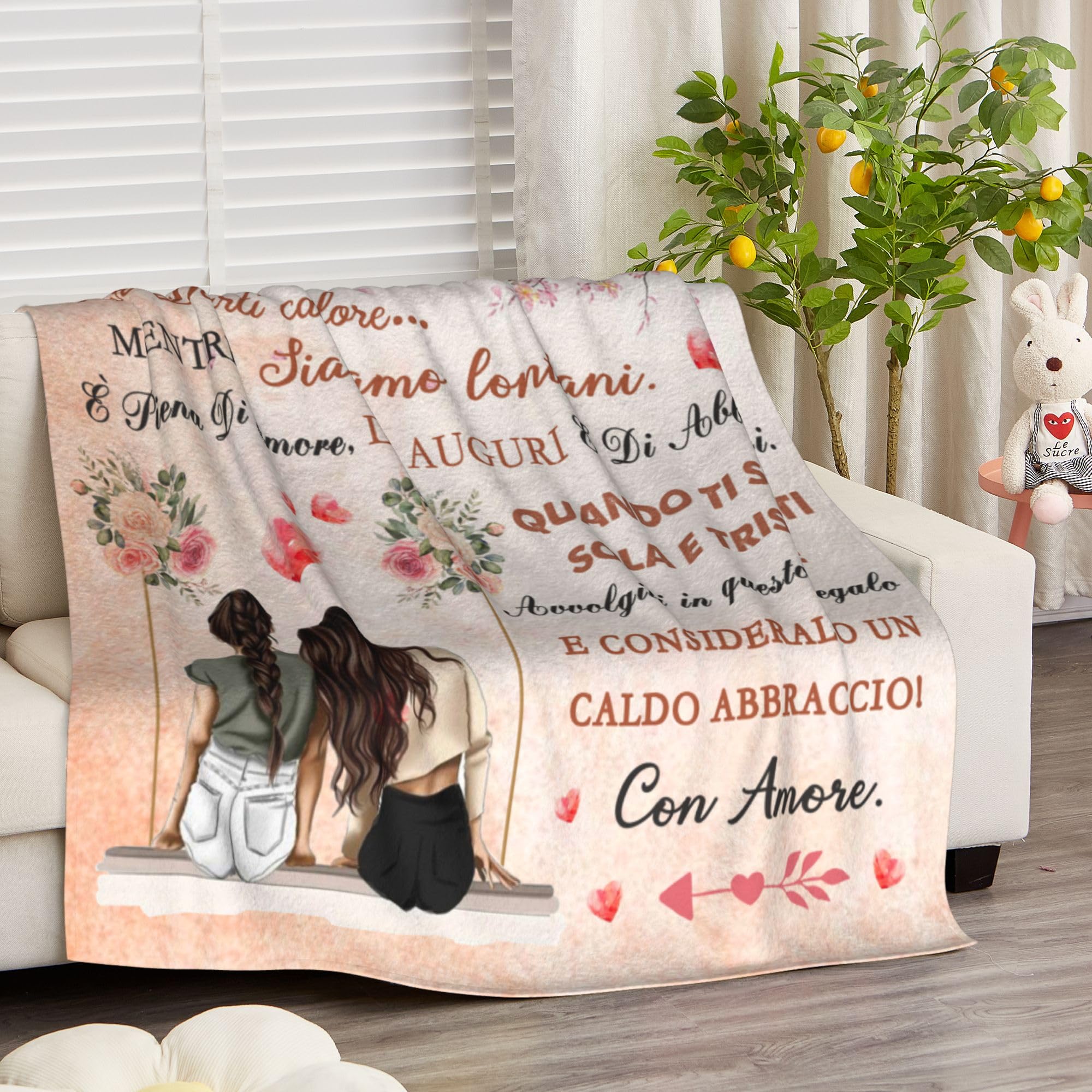 Agamedloay Regalo Amica, Regalo Amica Compleanno, Idee Regalo Migliore Amica Compleanno Coperta, Regali di amicizia per Amici, Regalo Amica Natale100x130cm