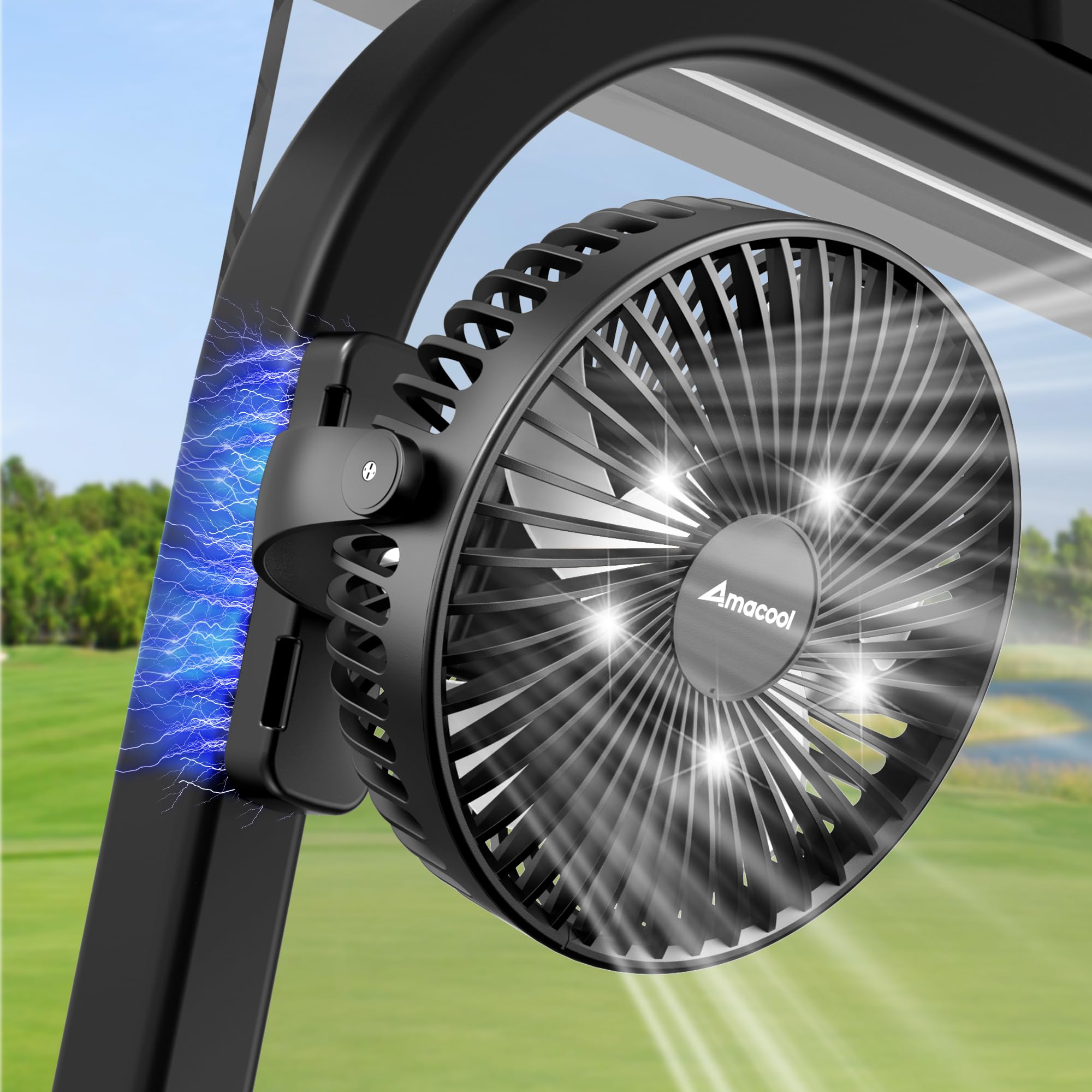 AMACOOL Magnetic Fan for Golf Cart Cruise