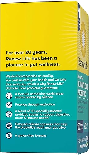 Miniatura 5 de Renew Life Ultimate Flora - Probiótico Ultimate Care para adultos, 150 mil millones, 30 cápsulas (el paquete puede variar)