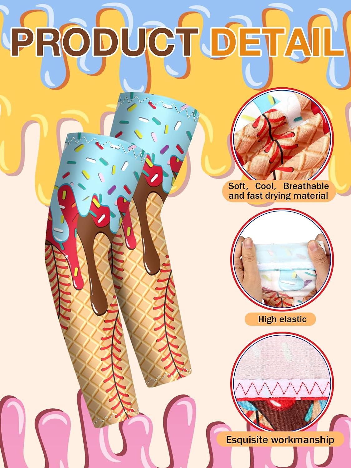 Newcotte 12 Pairs Kids Arm Sleeves image 4