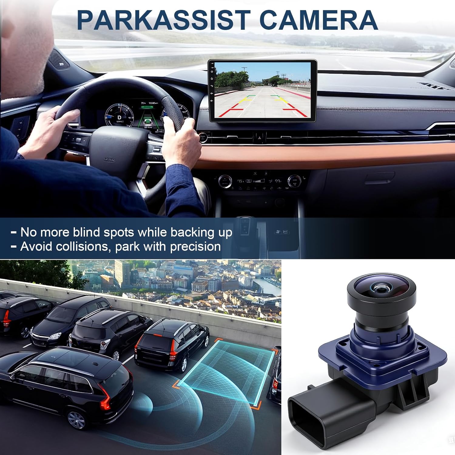 Reverse Camera Rearview Backup Camera Wide-Angle Reversing Parking Camera Fit for Ford Explorer 2011-2015 Replacement BB5Z-19G490-A