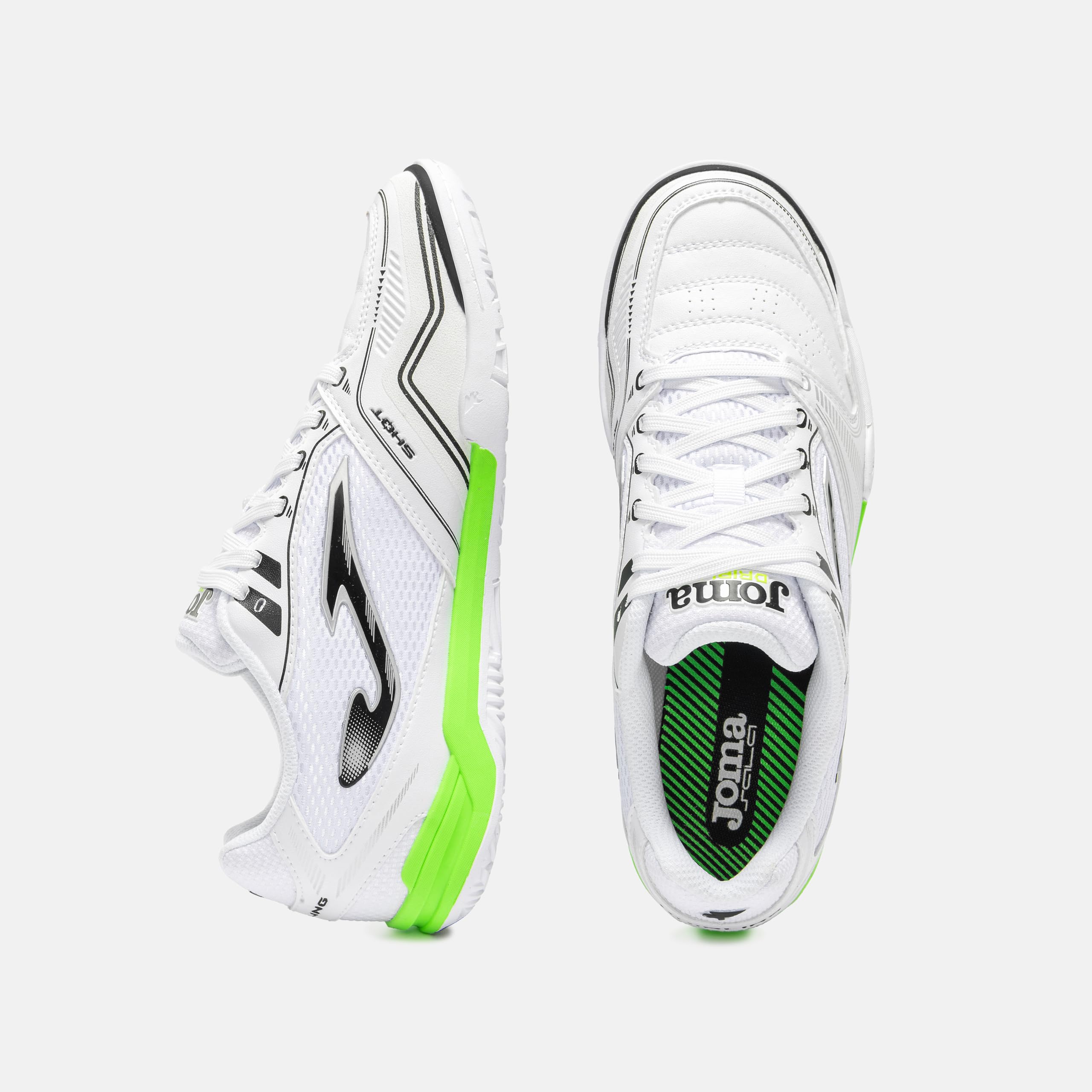 Joma Zapatillas de Fútbol Sala para Hombre, 39-46 Cómoda y Resistente con Piel con Mesh Transpirable - Suela de Caucho - Dribling