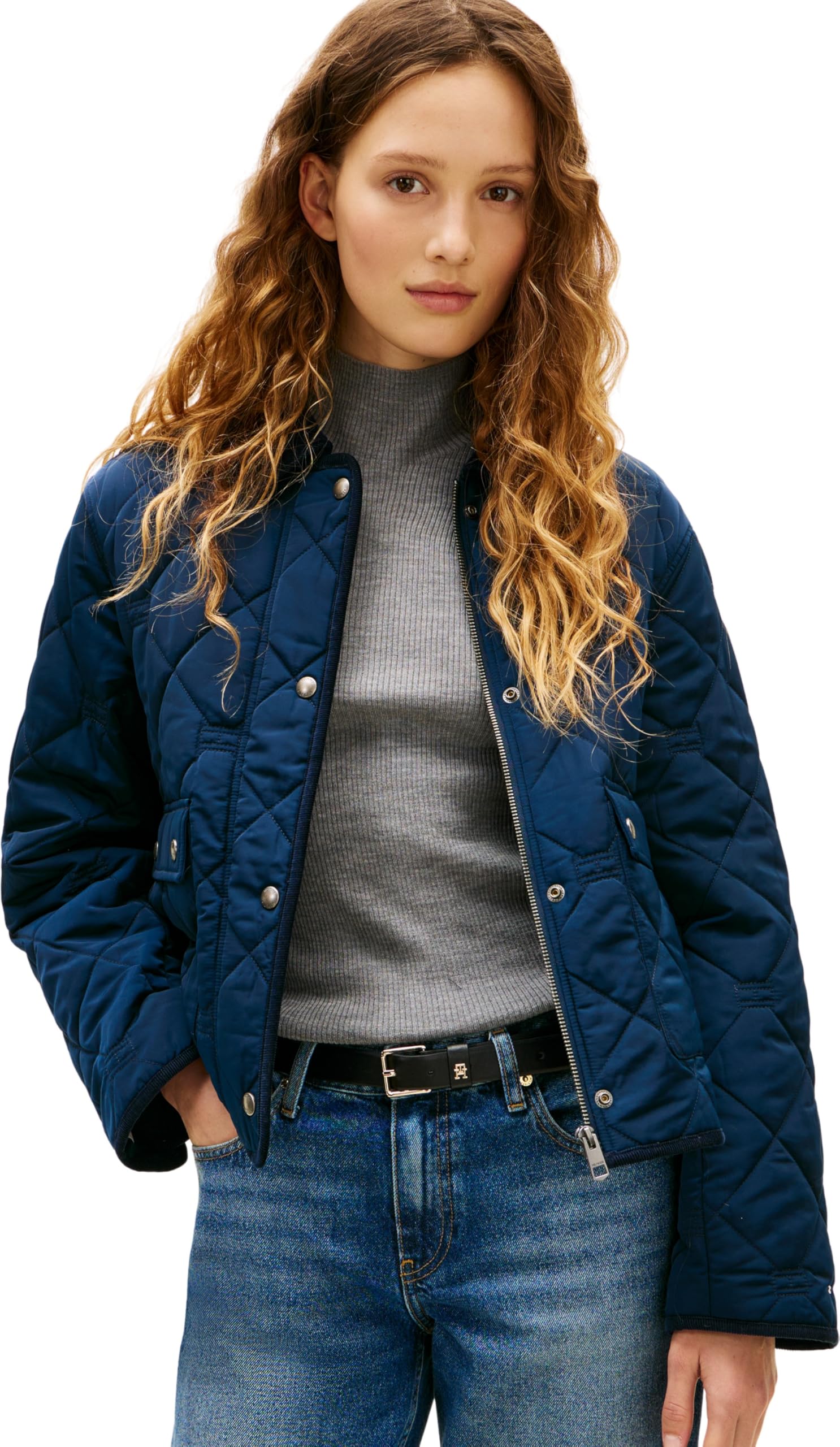 Tommy Hilfiger Damen Padded Flag Quilted Jacket Ww0ww47998 Andere Jacken (1er Pack)