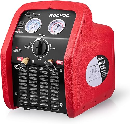 Máquina de recuperación de refrigerante 34HP, 110-120V 60Hz Máquina portátil de recuperación de CA de un solo cilindro con protección de alta