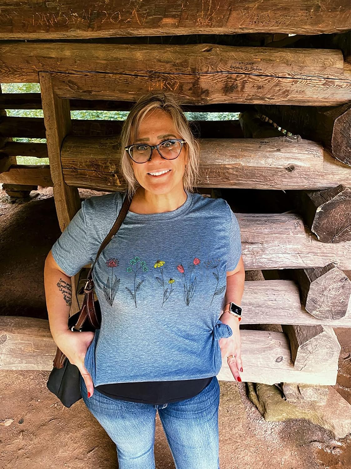 Wildflower Shirts for Women Flower Graphic Cute Garden Plant Lover Tshirts - Image 3