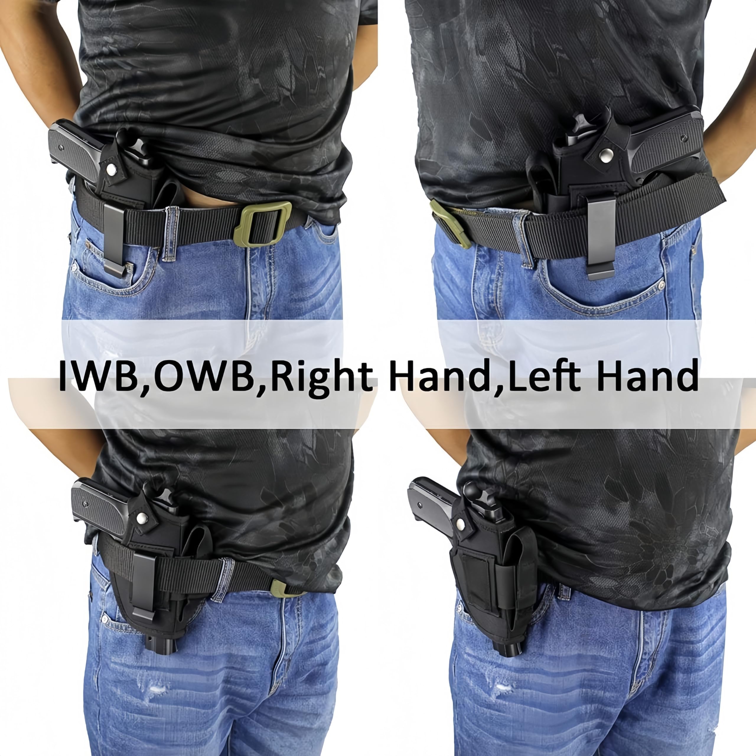 Étui Tactique Pour Pistolet Airsoft – Nylon, Ajustable, Fixation Ceinture Ou Jambe, Pour Main Droite - 9